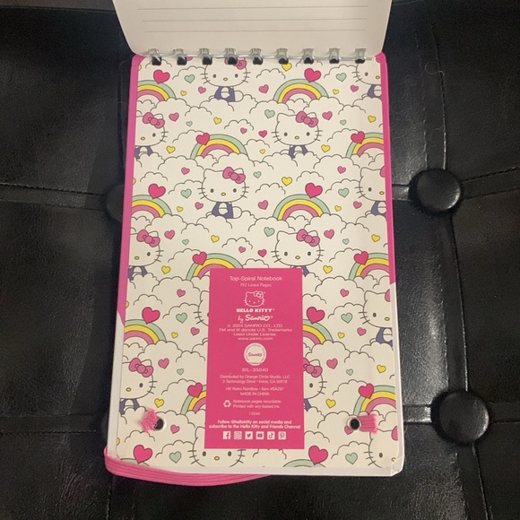 Hello Kitty Pink Be Yourself Top Spiral 192 Lined Pages Notebook Note Pad - Picture 11 of 12